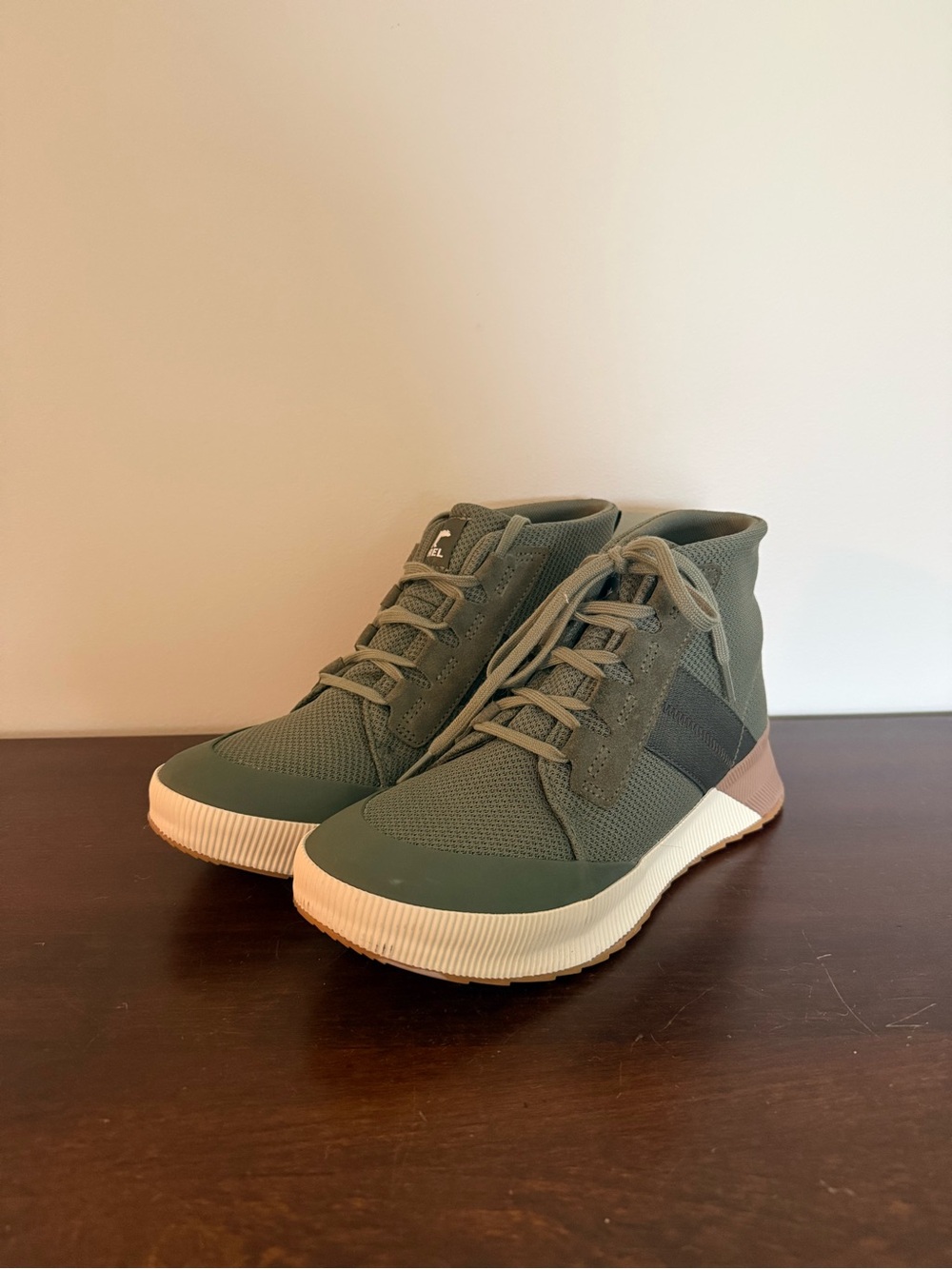 Sorel Olive Green High-Top Athletic Sneakers